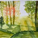 Schilder dromerige aquarellandschappen met licht. Un projet de Illustration traditionnelle, Pa, sagisme, Peinture , et Aquarelle de Cora Bijsterveld - 18.12.2022
