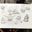 My project for course: Whimsical Sketchbook: Draw Imaginary Creatures from Nature. Een project van Tekening met potlood,  Tekening, Aquarelschilderen, Sketchbook y Naturalistische illustratie van Kasia Klas - 21.12.2022