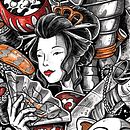 Restaurante Japonês. Un proyecto de Ilustración tradicional, Diseño de interiores y Diseño de Marcelo Anache - 22.12.2022
