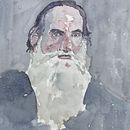 Leo Tolstoy . Un projet de Peinture , et Aquarelle de Richard McDermott - 18.12.2022