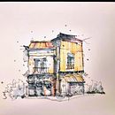 My project for course: Expressive Architectural Sketching with Colored Markers. Un progetto di Bozzetti, Disegno, Illustrazione architettonica, Sketchbook e Illustrazione con inchiostro di Syahrul Anuar - 24.12.2022