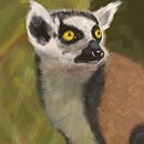 Lemur - Digital Painting. Een project van Traditionele illustratie van Filipe Patrocínio - 18.12.2022