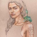 Mi proyecto para el curso: Ilustración con pasteles y lápices de colores. Un proyecto de Ilustración tradicional, Bellas Artes, Dibujo a lápiz, Dibujo, Dibujo de Retrato, Dibujo realista y Dibujo artístico de Riemke Aggio-Bruce - 28.12.2022