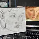 My project for course: Portrait Sketchbooking: Explore the Human Face. Projekt z dziedziny Sketching,  R, sunek, Portret,  R, sunek art, st, czn i Sketchbook użytkownika veronica kruger - 29.12.2022