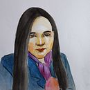 Mi proyecto del curso: Retratos estilizados en acuarela. Een project van Traditionele illustratie, Schilderij, Aquarelschilderen y  Portrettekening van Yadira Morán Morales - 20.12.2022
