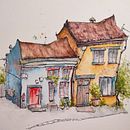 Il mio progetto del corso: Disegno architettonico espressivo con pennarelli colorati. Een project van  Schetsen,  Tekening,  Architecturale illustratie, Sketchbook y  Illustratie met inkt van Marzia Sar - 31.12.2022