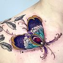 ig: @che_tattooo - Meu projeto do curso: Design de tatuagem com efeitos dourados no Procreate . Ilustrație tradițională, Ilustrație digitală și Design tatuaj de che_tattooo - 12.28.2022