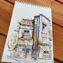 Mi proyecto del curso: Dibujo arquitectónico expresivo con marcadores de colores. Een project van  Schetsen,  Tekening,  Architecturale illustratie, Sketchbook y  Illustratie met inkt van Gabriela Brizuela - 01.01.2023