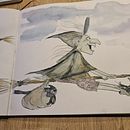 Mein Abschlussprojekt für den Kurs: Ausdrucksstarkes Character Design mit Aquarell und Tinte. Projekt z dziedziny Trad, c, jna ilustracja, Projektowanie postaci,  Malarstwo,  R, sunek, Malowanie akwarelą, Stor, telling,  R, sunek art, st, czn, Ilustracje dla dzieci i Narracja użytkownika Kerstin Haußdörfer - 01.01.2023