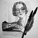 Lady Gear. Mi proyecto del curso: Retrato realista con bolígrafo. Traditional illustration, Drawing, Portrait Drawing, Realistic Drawing, and Artistic Drawing project by Chus Rufino - 01.01.2023
