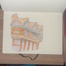 Mi proyecto del curso: Dibujo arquitectónico expresivo con marcadores de colores. Esboçado, Desenho, Ilustração arquitetônica, Sketchbook e Ilustração com tinta projeto de Bairon Cuevas - 04.01.2023