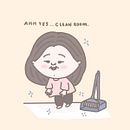 Annoying Hair Strands. Un projet de Illustration traditionnelle, Illustration numérique, Dessin numérique, Dessin , et Conception de personnages de Michelle Chen - 05.01.2023