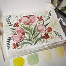 Mon projet du cours : Création d’une composition florale à l’aquarelle. Un proyecto de Ilustración tradicional, Bellas Artes, Pintura, Pintura a la acuarela, Ilustración botánica e Ilustración naturalista				 de Mathilde Bertrand - 05.01.2023