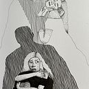 A bit of Klimt and betrayal Ein Projekt aus dem Bereich Zeichnung, Artistische Zeichnung, Illustration mit Tinte und Traditionelle Illustration von knorr_jessica - 06.01.2023