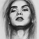 My project for course: Artistic Charcoal Portraiture: Creating Atmosphere. Traditional illustration, Fine Arts, Drawing, Portrait Drawing, Realistic Drawing, and Artistic Drawing project by Alina - 01.07.2023