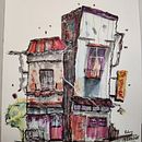 My project for course: Expressive Architectural Sketching with Colored Markers . % Nuttakarn Panpichityota tarafından hazırlanan Eskiz çizimi, Çizim, Mimari İllüstras, on, Eskiz defteri, Mürekkep İllüstras, Ve onu projesi - 01.03.2023