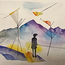 Acuarela Minimalista / Abstracta. Pintura em aquarela projeto de Kireina Michan - 08.01.2023