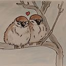 Christmass postcards. Ilustração tradicional, e Pintura projeto de Mari Pueyo Beseran - 08.01.2023