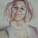 Mi proyecto del curso: Retrato artístico en acuarela. Een project van  Beeldende kunst, Schilderij, Aquarelschilderen y  Portrettekening van Montse - 06.01.2023