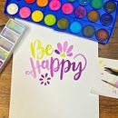 Mi proyecto del curso: Lettering en acuarela a todo color. Un progetto di Lettering, Pittura ad acquerello, H e lettering di mariarehe - 08.01.2023