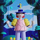 My project for course: Cinema 4D: Bring Playful 3D Illustrations to Life. Traditional illustration, 3D, Digital Illustration, and 3D Modeling project by Kristina Skoreva - 01.08.2023