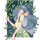 Love in blue . Ilustrasi tradisional proyek oleh Steph Eve - 01.09.2023