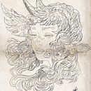 angel . Un proyecto de Ilustración tradicional, Dirección de arte y Diseño de personajes de aishaalrubaiye - 18.09.2022