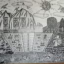 ¡Paisaje de la cultura Mexicana!. Projekt z dziedziny Trad, c, jna ilustracja, R, sunek ołówkiem,  R, sunek, Stor, telling,  R, sunek art, st, czn i Narracja użytkownika Jose Alfredo Ocotenco Vargas - 10.01.2023