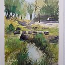Mein Abschlussprojekt für den Kurs: Natürliche Aquarelllandschaften Ein Projekt aus dem Bereich Bildende Künste, Malerei und Aquarellmalerei von sabine_noppel - 12.01.2023