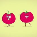 Party fruits / animation. Traditional illustration, Motion Graphics, Animation, Video, Vector Illustration, 2D Animation, Creativit, Concept Art, and Children's Illustration project by Manu Berjillos - 01.13.2023