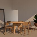 Mesa reUno - Concurso de Diseño "Bosques de Cuenca 2022". Un progetto di Design, Product design, Interior design, Falegnameria , 3D, Progettazione 3D e Modellazione 3D di Anabel Ranz Zahonero - 13.01.2023