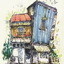 Mi proyecto del curso: Dibujo arquitectónico expresivo con marcadores de colores. Un proyecto de Bocetado, Dibujo, Ilustración arquitectónica, Sketchbook e Ilustración con tinta de Ricardo Dalton - 13.01.2023