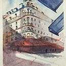 Meu projeto do curso: Desenho arquitetônico com aquarela e tinta. Projekt z dziedziny Sketching,  R, sunek, Malowanie akwarelą,  R, sunek architektoniczn, Sketchbook,  R i sunek atramentem użytkownika Hayanne Carniello - 10.01.2023