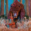 Children's Book Illustration: FireBear (Feuerbär) . Ilustrasi Anak-Anak, Ilustrasi tradisional, Fotografi, Mendongeng, Seni, Dan Kerajinan proyek oleh liannahecht - 01.15.2023