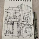 Mi proyecto del curso: Dibujo arquitectónico expresivo con marcadores de colores. Un progetto di Bozzetti, Disegno, Illustrazione architettonica, Sketchbook e Illustrazione con inchiostro di Arnold Cuellar - 17.01.2023