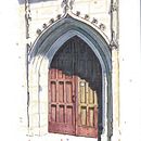 A Church Door. Un proyecto de Bocetado de Geoff Hughes - 19.01.2023