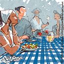 bon appétit - editorial illustration. Traditional illustration, Editorial Illustration, and Fashion Illustration	 project by Cristiana De Zanche - 01.19.2023