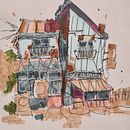 My project for course: Expressive Architectural Sketching with Colored Markers. Sketching, Drawing, Architectural Illustration, Sketchbook & Ink Illustration project by Gabi Harding - 01.22.2023