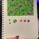 Mi proyecto del curso: Patrones botánicos en sketchbook Ein Projekt aus dem Bereich Traditionelle Illustration, Musterdesign, Botanische Illustration und Sketchbook von Rossana Bastidas - 23.01.2023