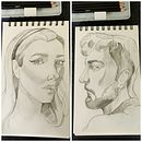 Meu projeto do curso: Sketchbook de retratos com lápis grafite. Un progetto di Belle arti, Bozzetti, Disegno e Sketchbook di gabrielamarilyne - 23.01.2022