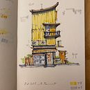 Mein Abschlussprojekt für den Kurs: Expressive Architekturskizzen mit Markern. Un proyecto de Bocetado, Dibujo, Ilustración arquitectónica, Sketchbook e Ilustración con tinta de Beat Steinmann - 28.12.2022