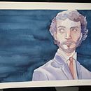 My project for course: Artistic Portrait with Watercolors. Un proyecto de Bellas Artes, Pintura, Pintura a la acuarela y Dibujo de Retrato de math_sennep - 25.01.2023