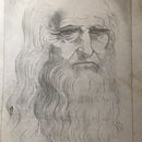 1978 - A reproduction of Leonardo da Vinci’s self portrait . % Paul Bourget tarafından hazırlanan Kalem Çizimi projesi - 01.27.2023