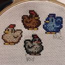 Cross stitching stardew valley chickens!. Projekt z dziedziny Craft użytkownika Tommy Culkowski - 28.01.2023