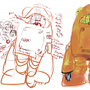 Frogtech : Supreme Frog-Man Mk 1 . Menggambar, Dan Seni Konsep proyek oleh Crystal Louise - 01.28.2023