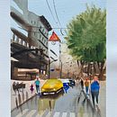 Mi proyecto del curso: Paisajes urbanos en acuarela. Fine Arts, Watercolor Painting, and Architectural Illustration project by luzmariamed - 01.28.2023