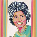 Retrato No. 6: Mi abuela, María Cristina. Een project van Traditionele illustratie van Mala Braz - 28.01.2023