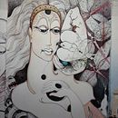 Surreal drawing into full-color watercolor painting. Un progetto di Belle arti, Pittura ad acquerello e Disegno artistico di Cecilia Henle - 30.01.2023