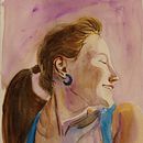 My project for course: Artistic Portrait with Watercolors. Een project van  Beeldende kunst, Schilderij, Aquarelschilderen y  Portrettekening van szofisztik - 30.01.2023