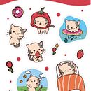 My project for course: Kawaii Illustration: Create Charming Characters. Projekt z dziedziny Trad, c, jna ilustracja, Projektowanie postaci i Manga użytkownika czl_clelia - 30.01.2023